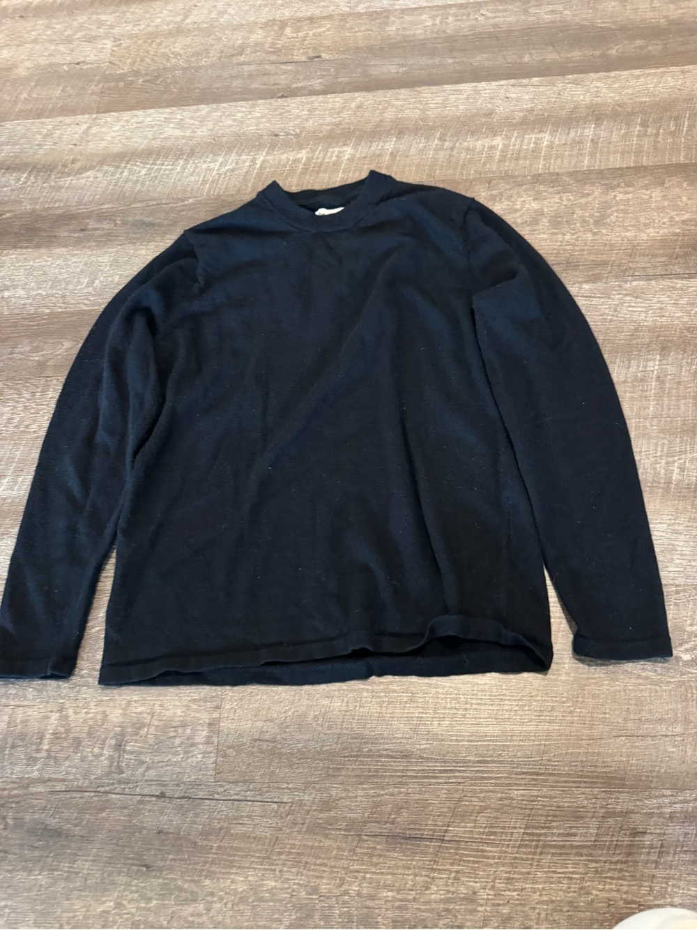 The Commons Merino Wool Black Crewneck Sweater